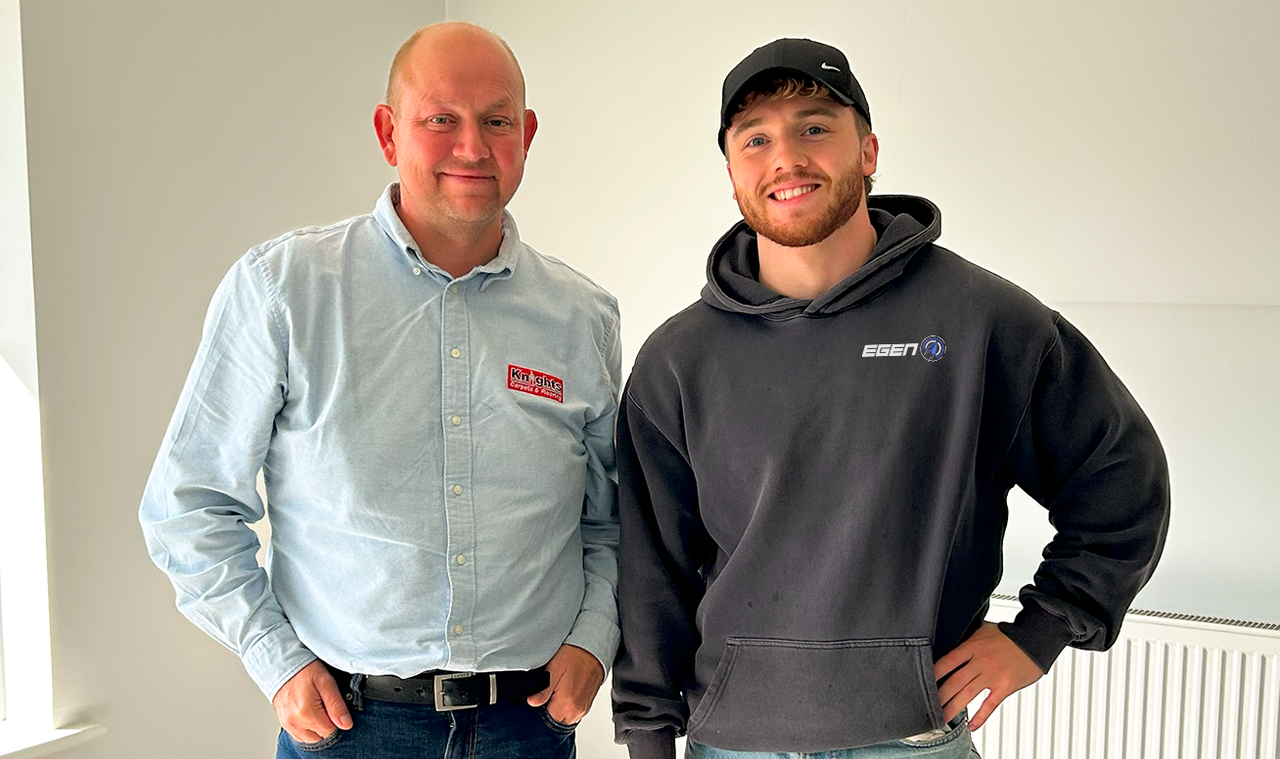Our team with a client