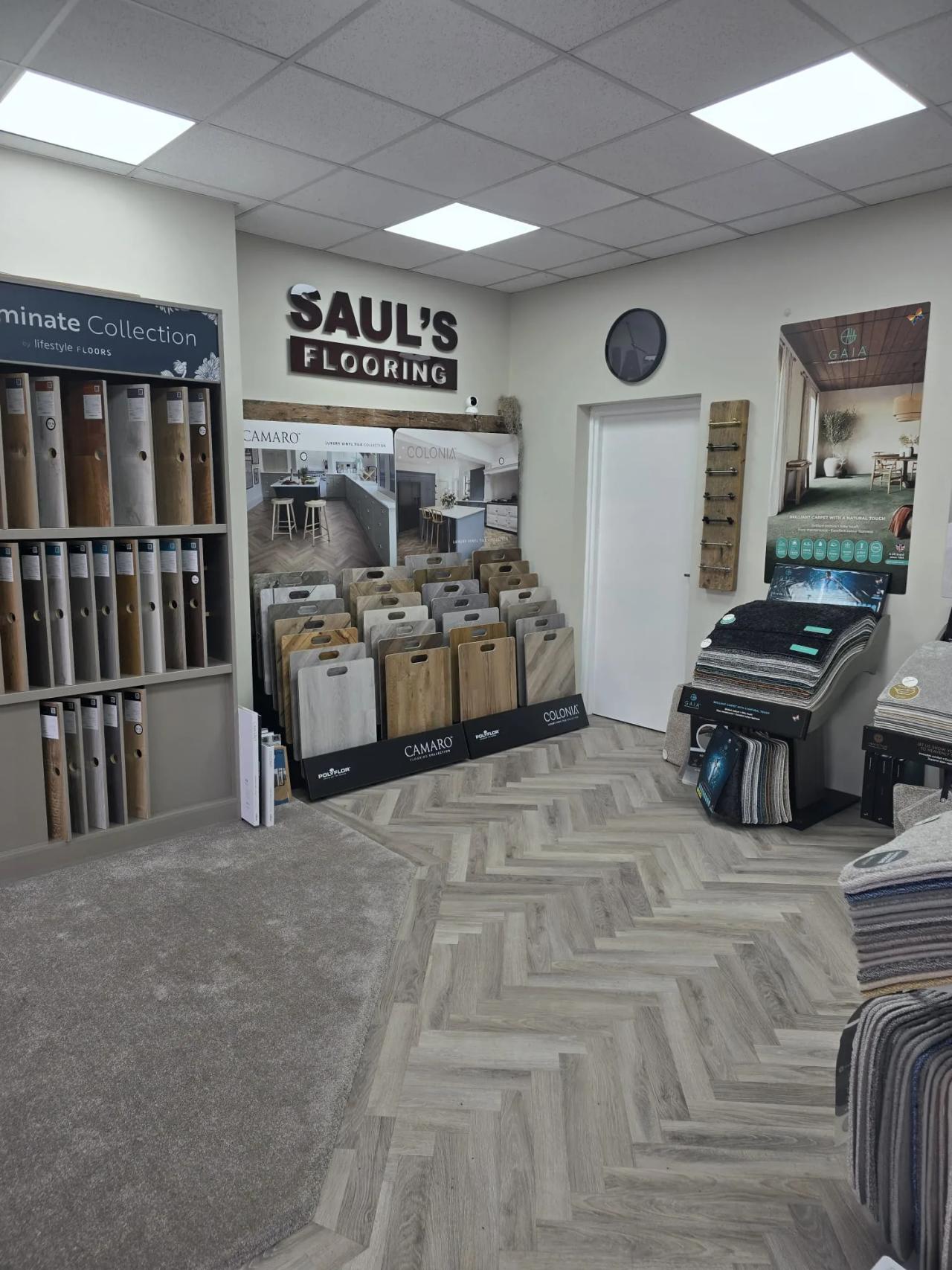 Inside the Saul's Flooring showroom in Caister-on-Sea